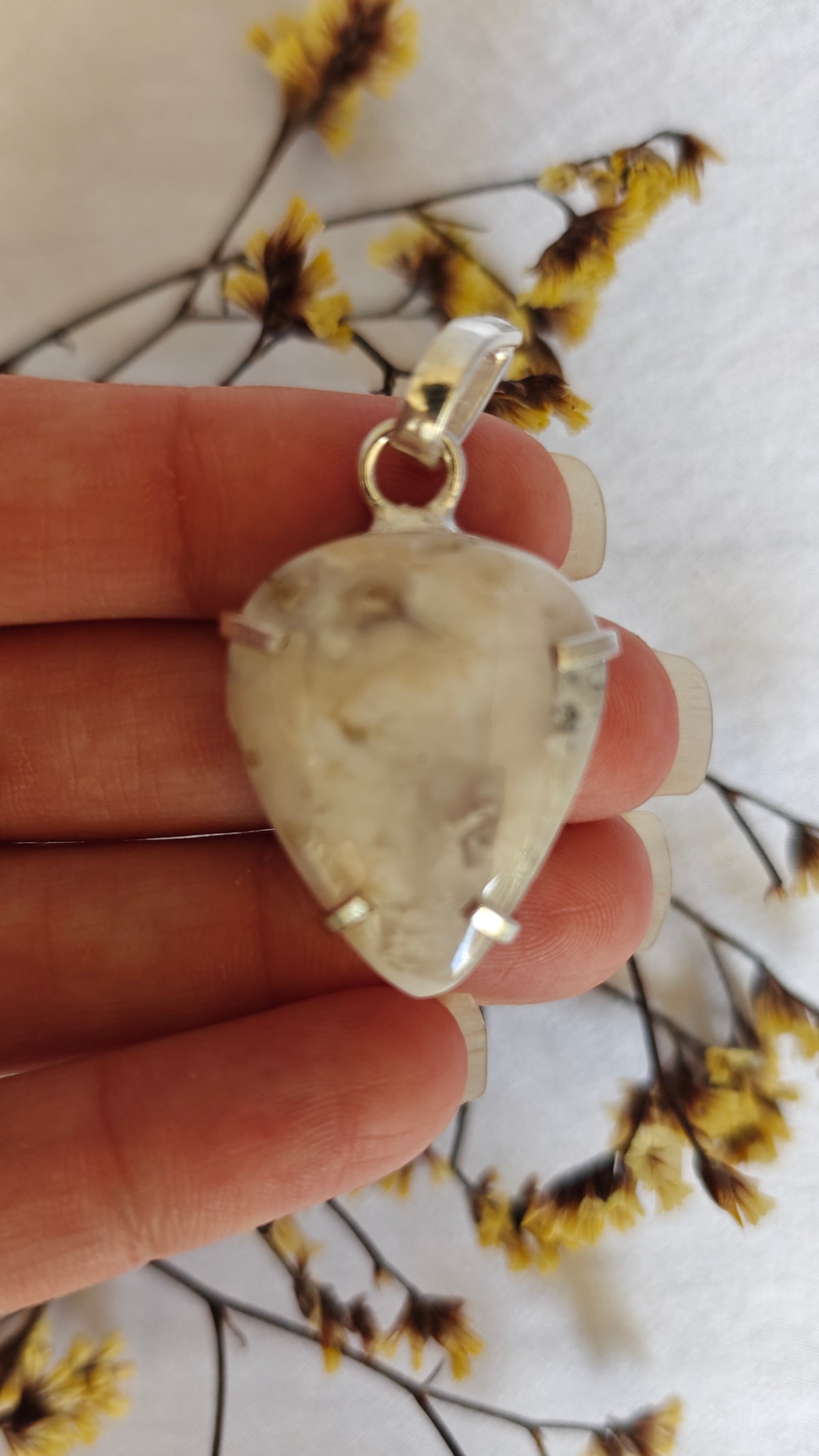 Pendant Agata Flor Plata 925