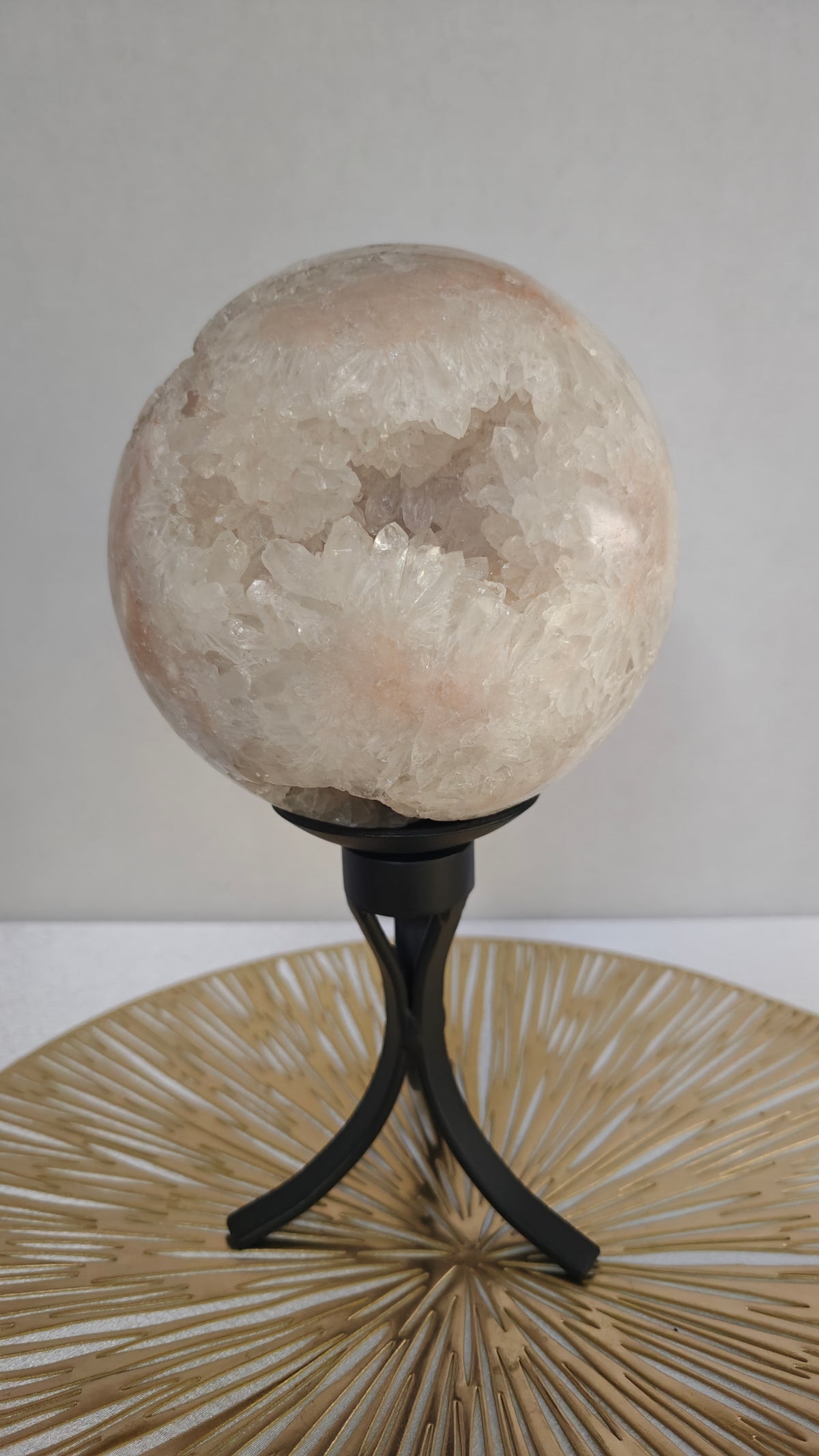 Esfera Amatista Rosada Flor XXL