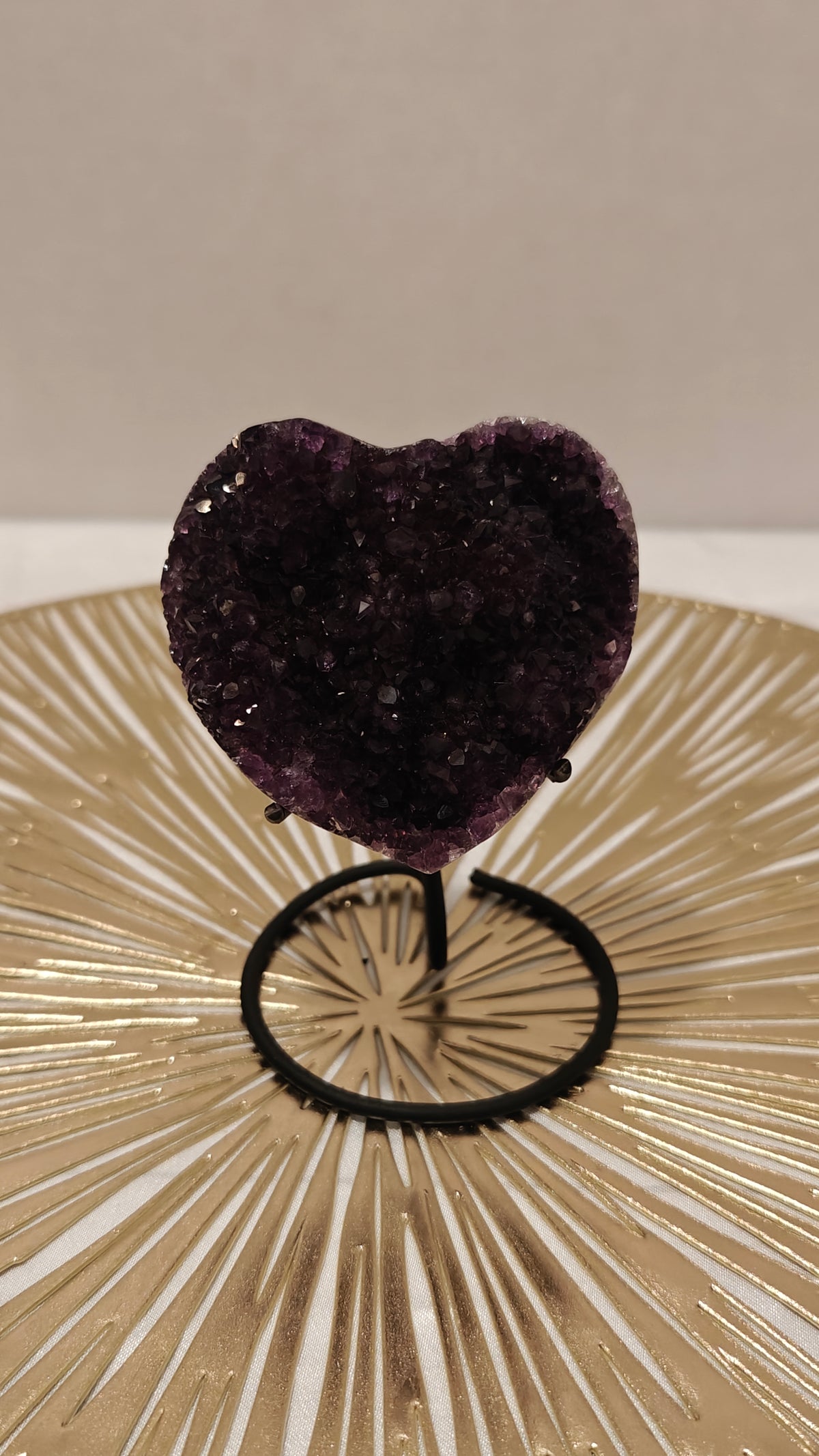 Corazón Amatista Oscura Small