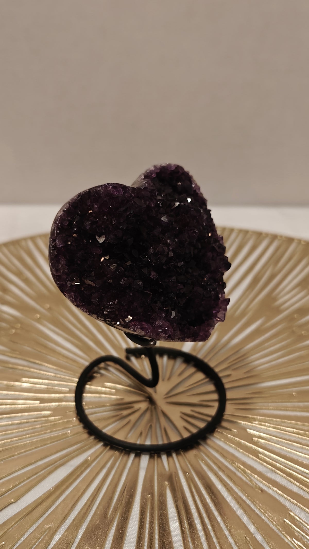 Corazón Amatista Oscura Small