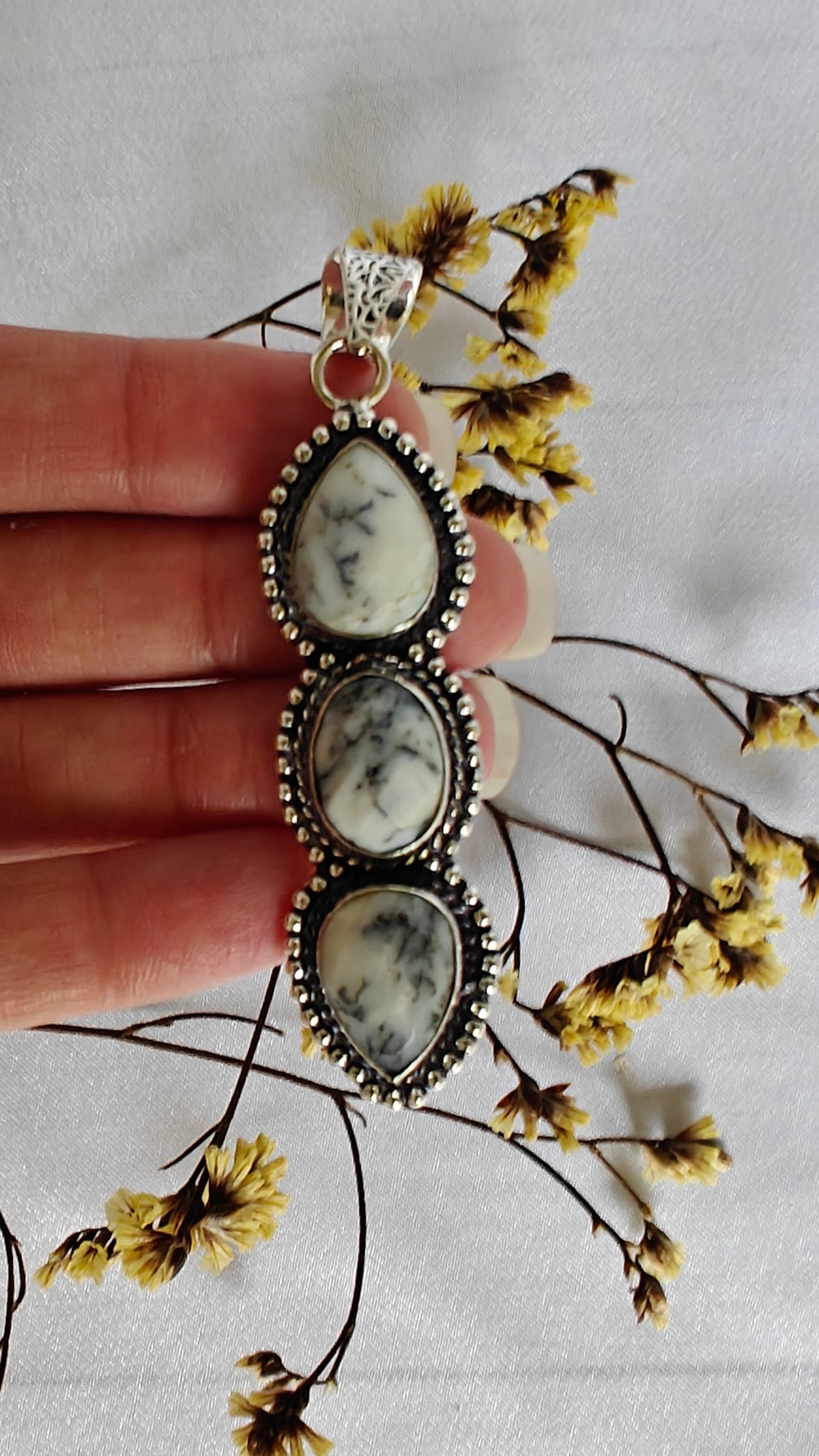 Pendant Opalo Dendrítico Plata 925