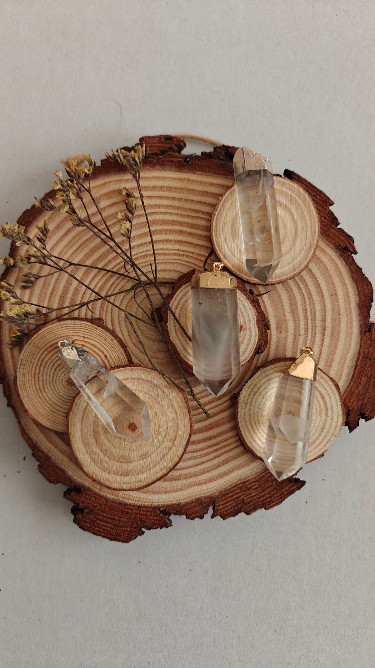 Pendants Cuarzo Fantasma Facetado "Phantom Quartz"