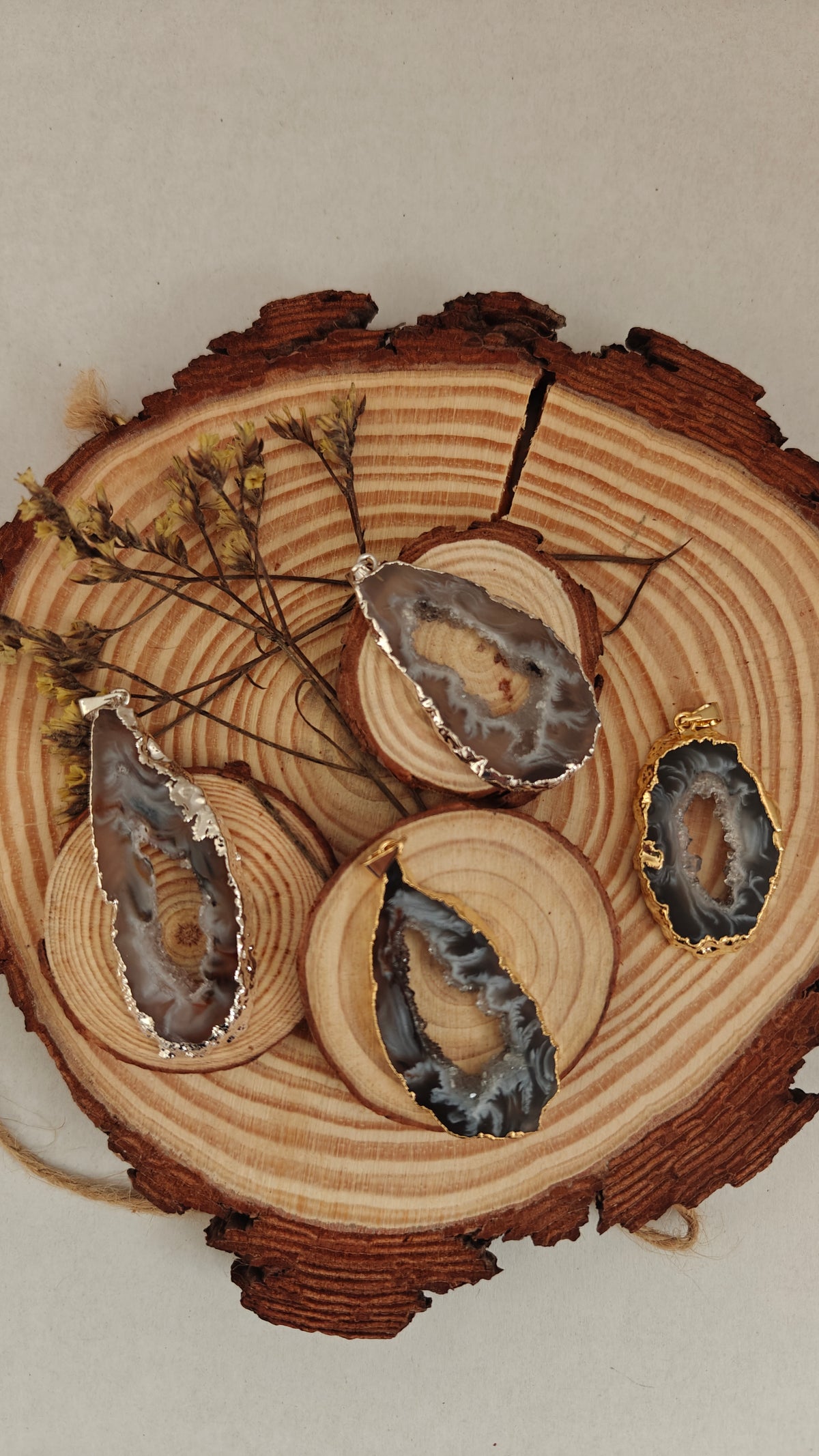 Pendant Geodos de Agata (Slice)