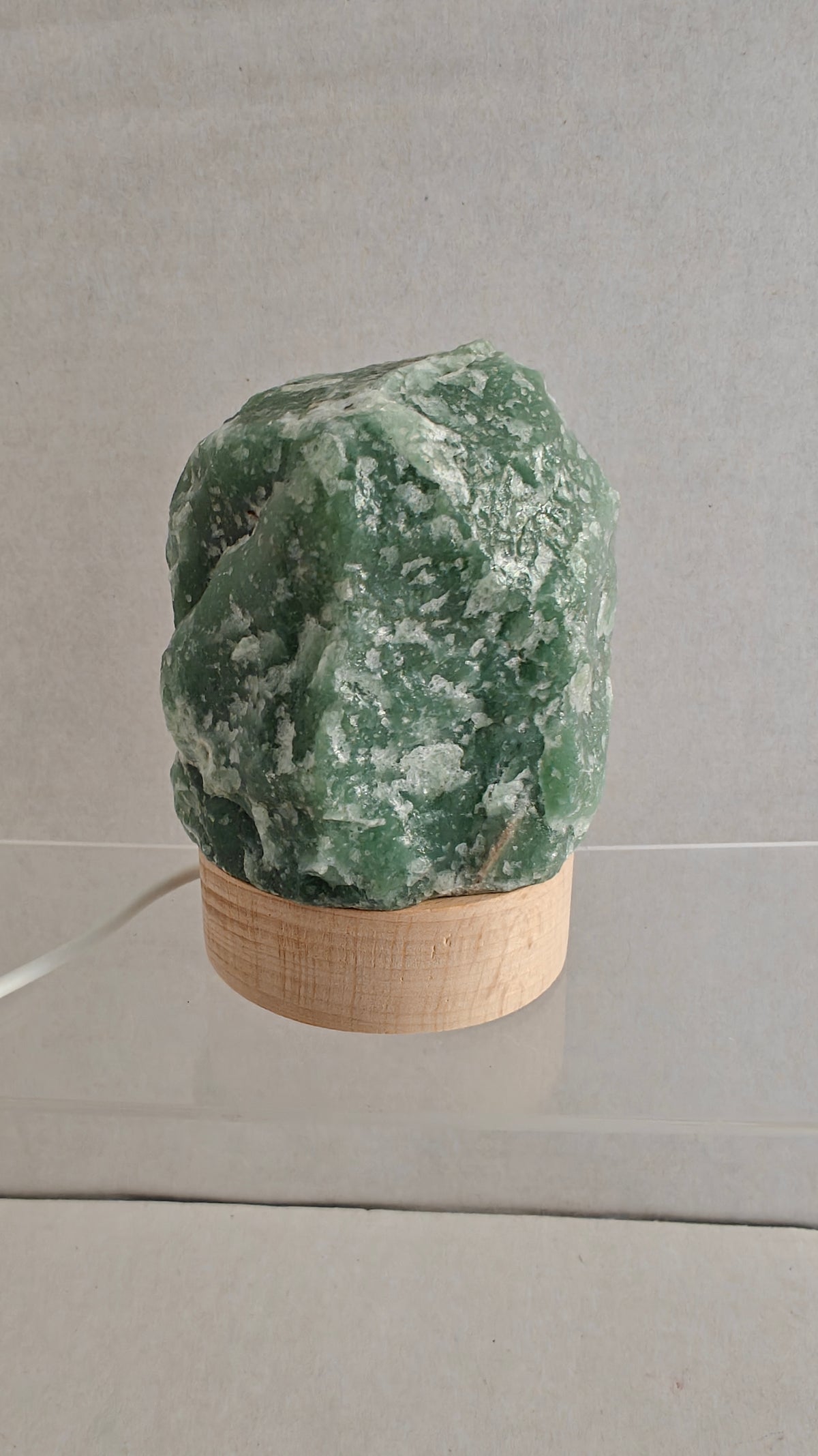 Lampara USB de Cuarzo Verde