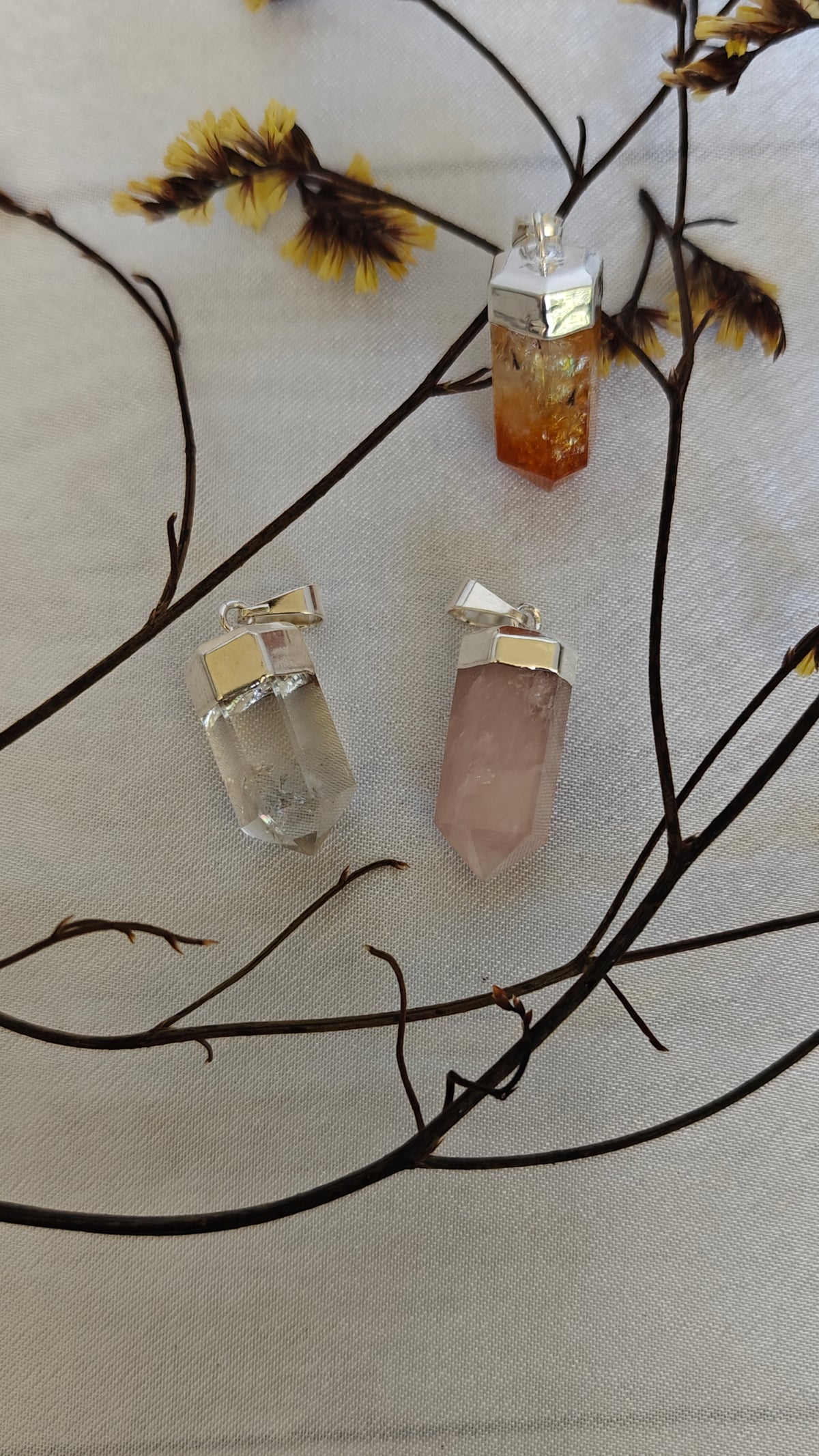 Pendant Mini Puntas Enchapado en Plata