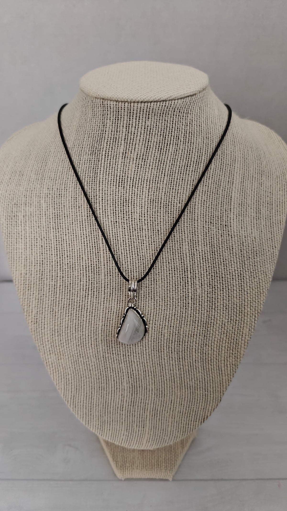Pendant Piedra Lunar Arcoiris Plata 925