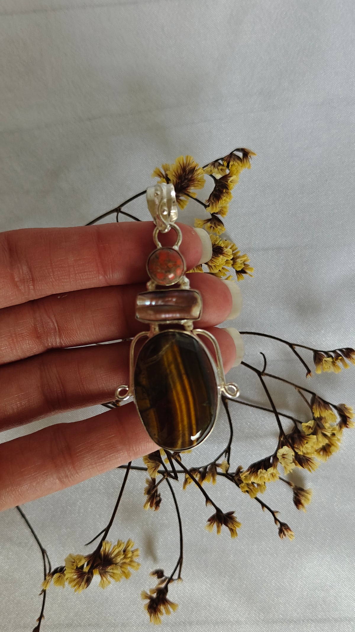 Pendant Ojo de Tigre Plata 925