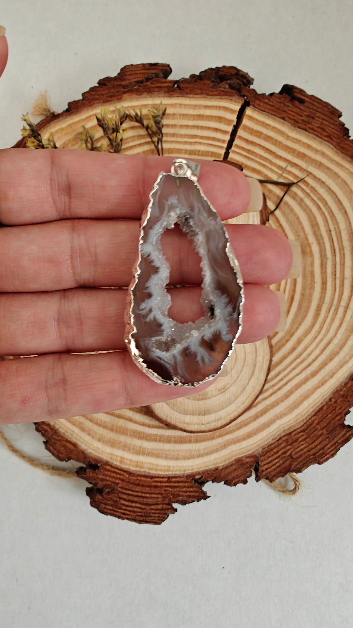 Pendant Geodos de Agata (Slice)