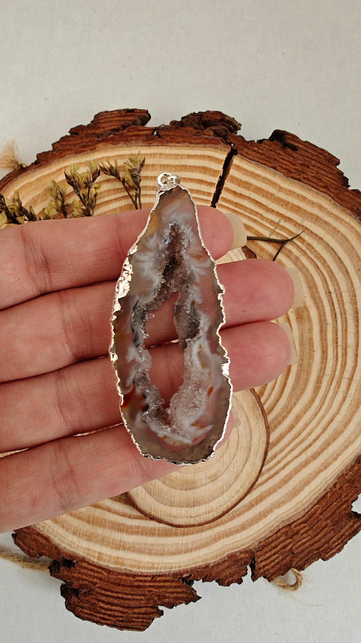 Pendant Geodos de Agata (Slice)