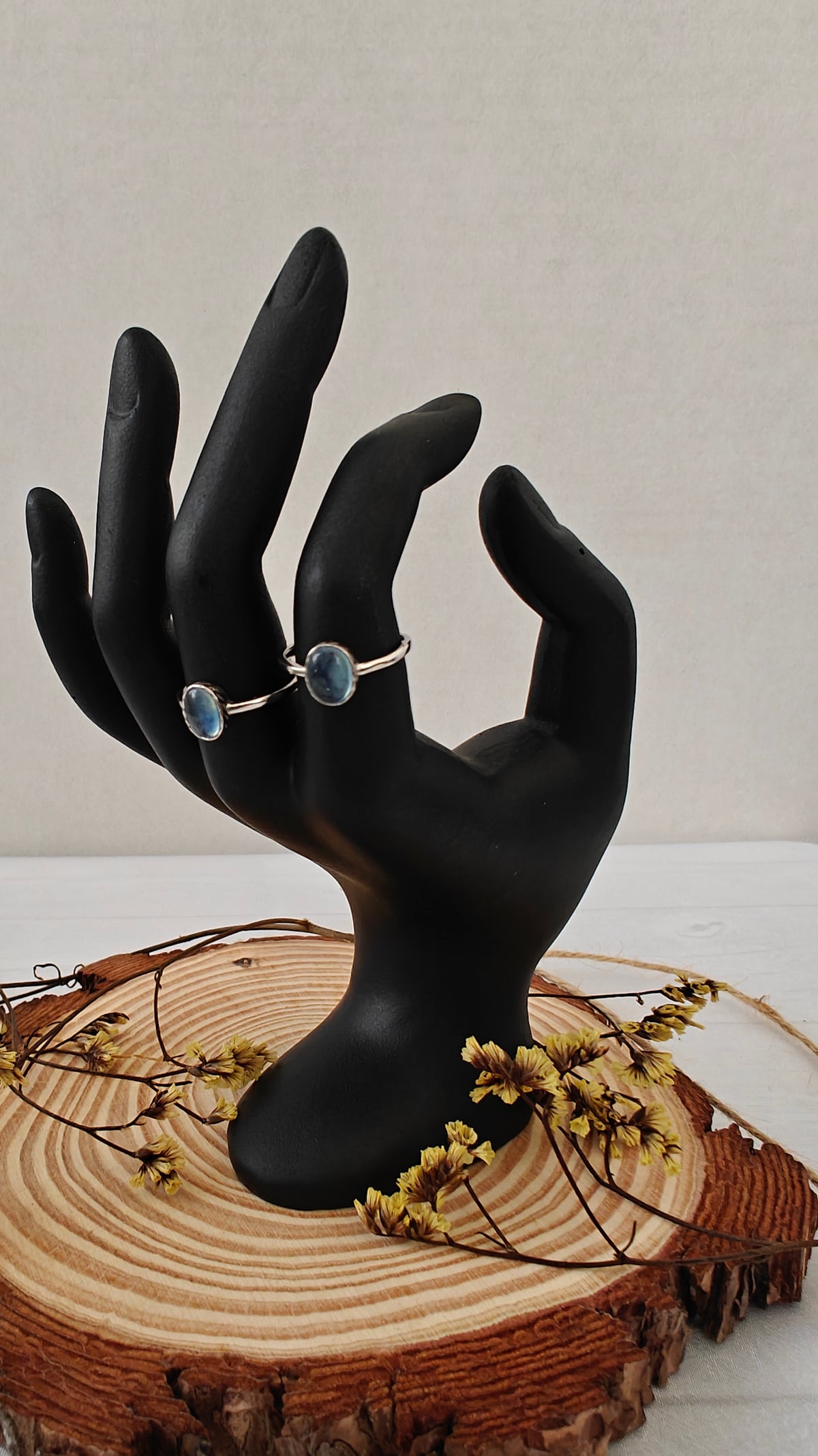 Sortija Aquamarina Ajustable Plata 925