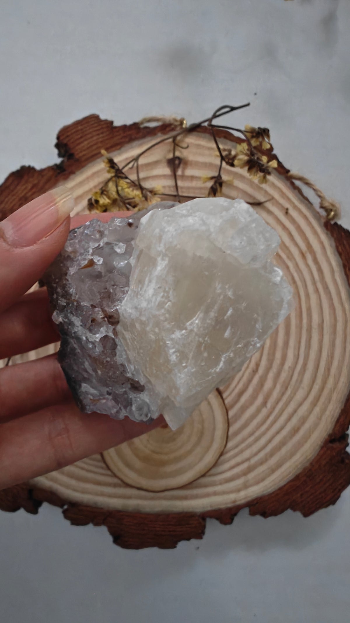 Mini Clusters Amatista con Calcita