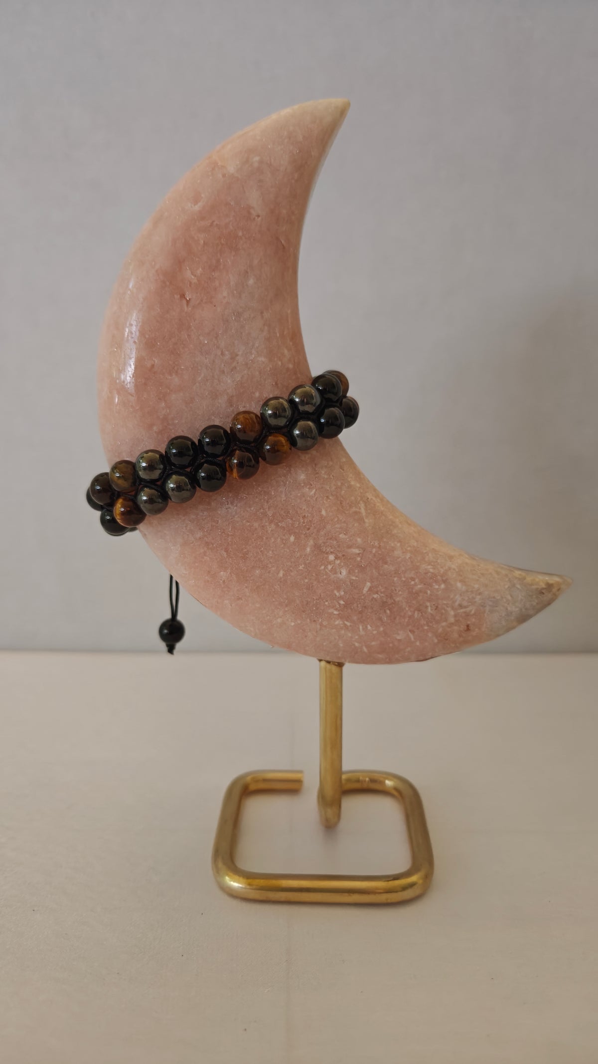 Pulsera Ajustable de Obsidiana Negra-Ojo de Tigre-Hematita "Beads"