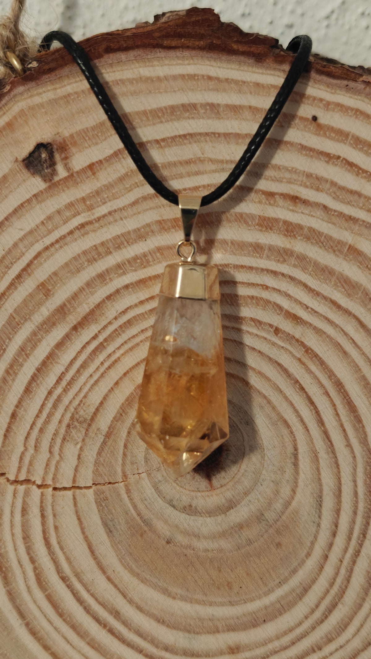 Pendant Lágrima "Tear Drop" Citrino