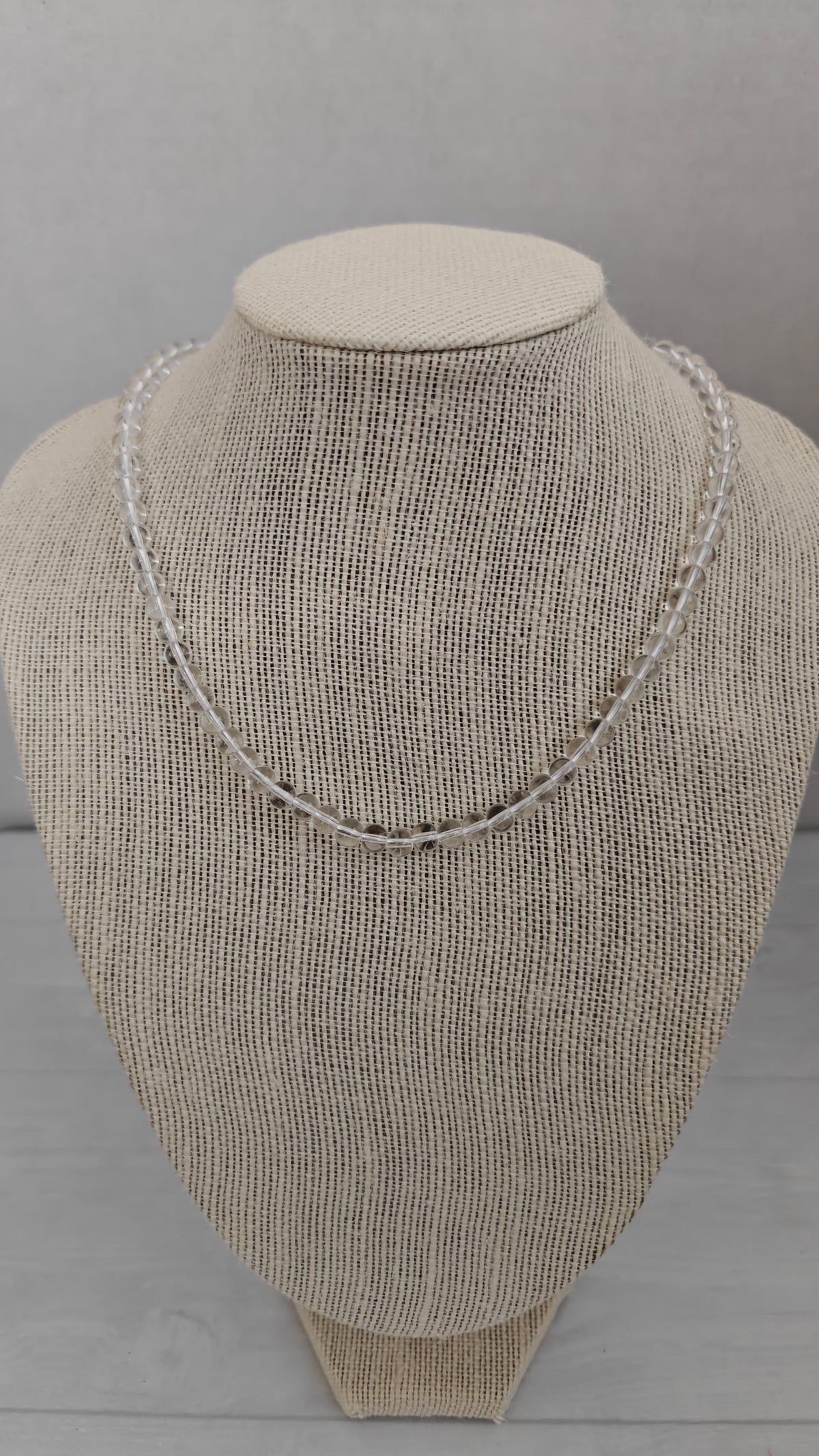 Collar Cuarzo Claro "Clear Quartz Beads 6 mm"