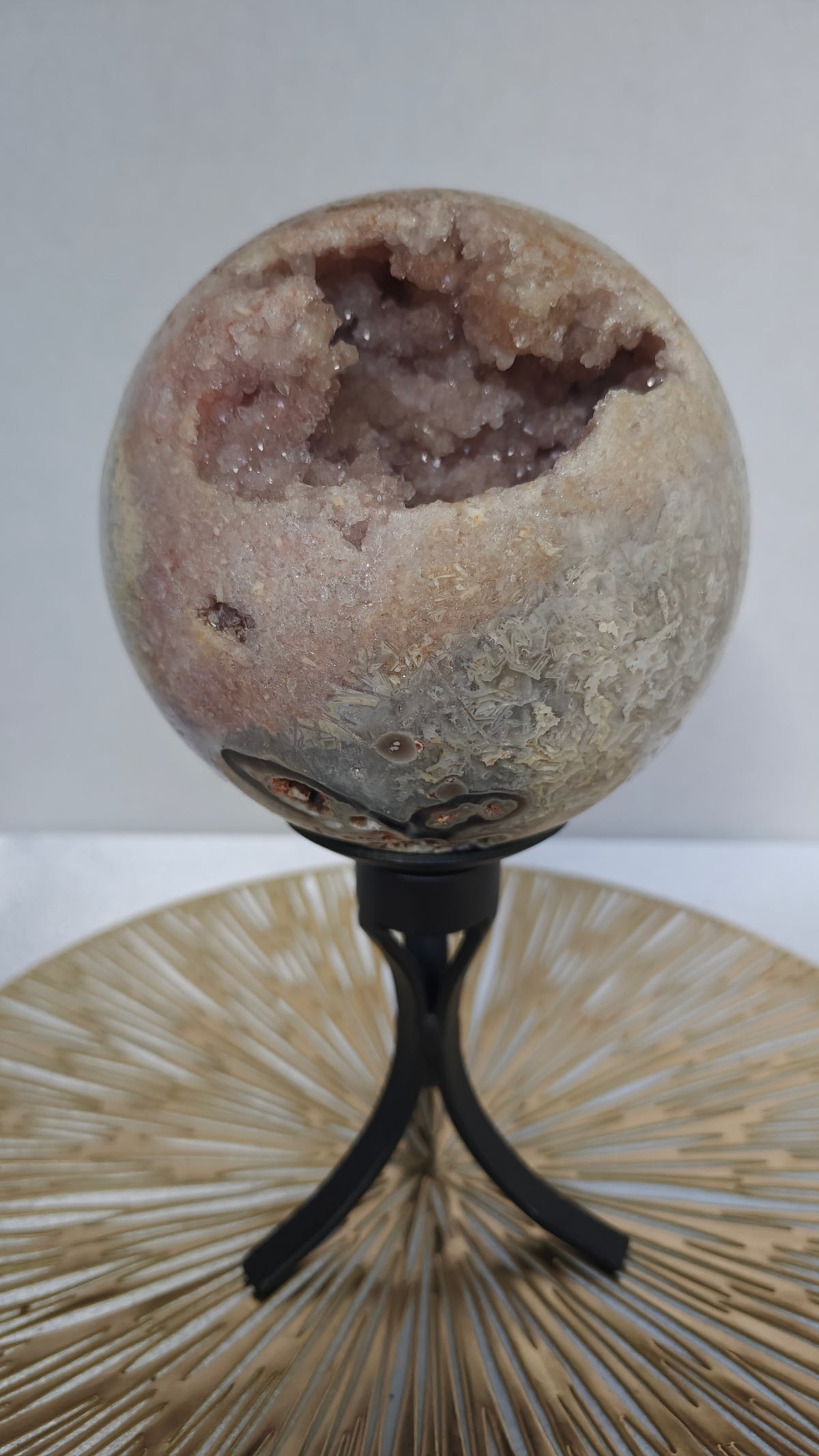 Esfera Amatista Rosada Druzy XXL