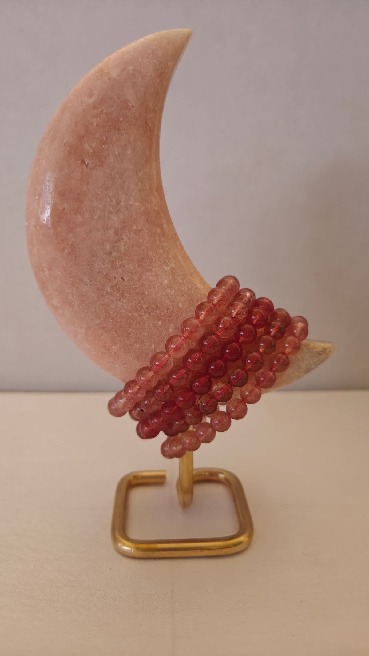 Pulsera Cuarzo Fresa "Strawberry Quartz 8mm Beads"