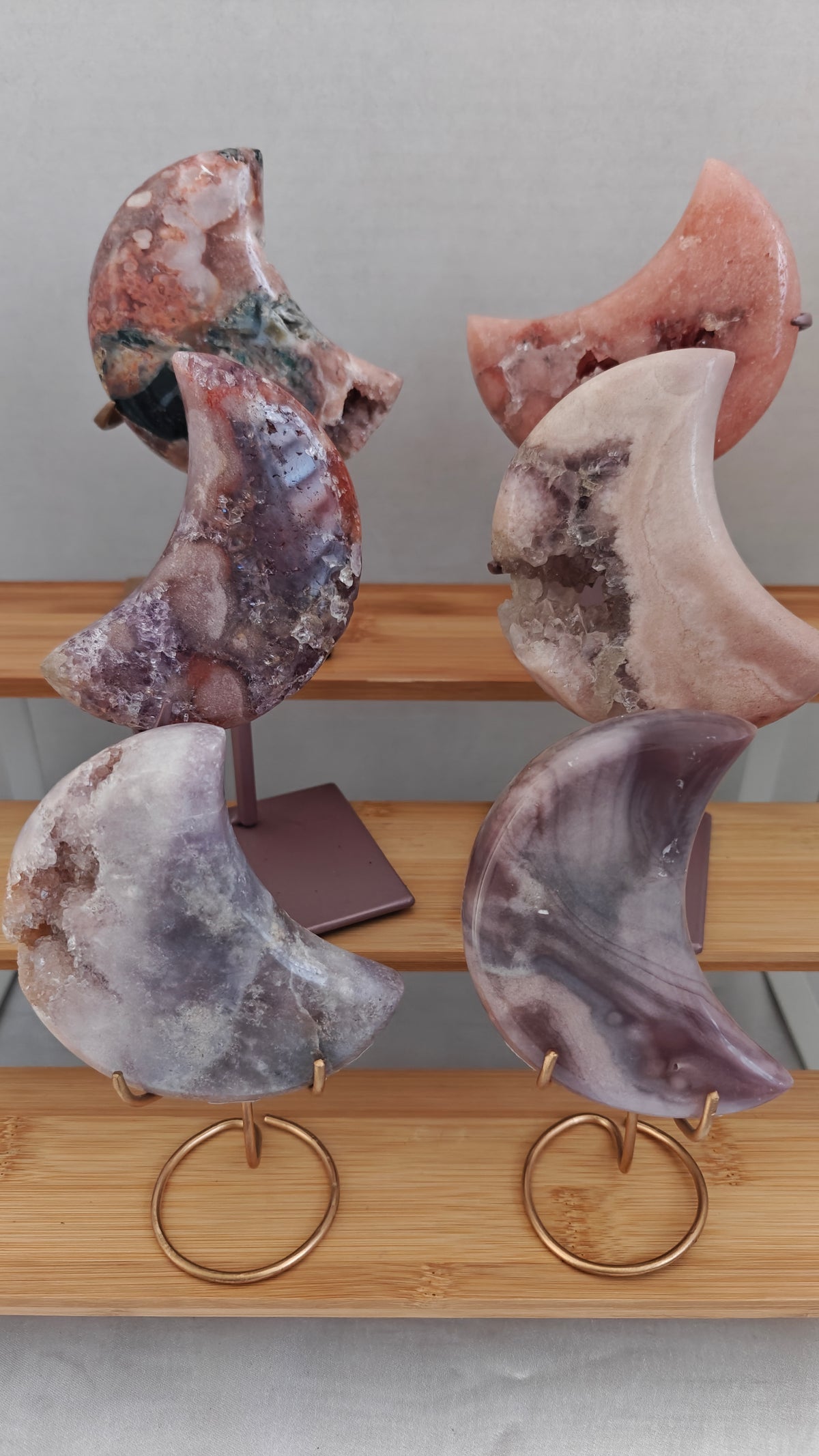 Lunas de Amatista Rosada