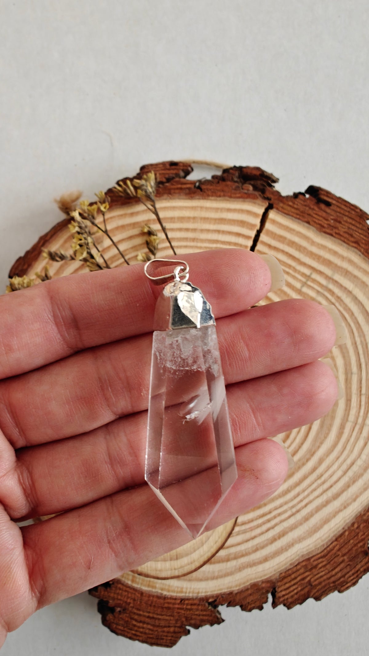 Pendants Cuarzo Fantasma Facetado "Phantom Quartz"