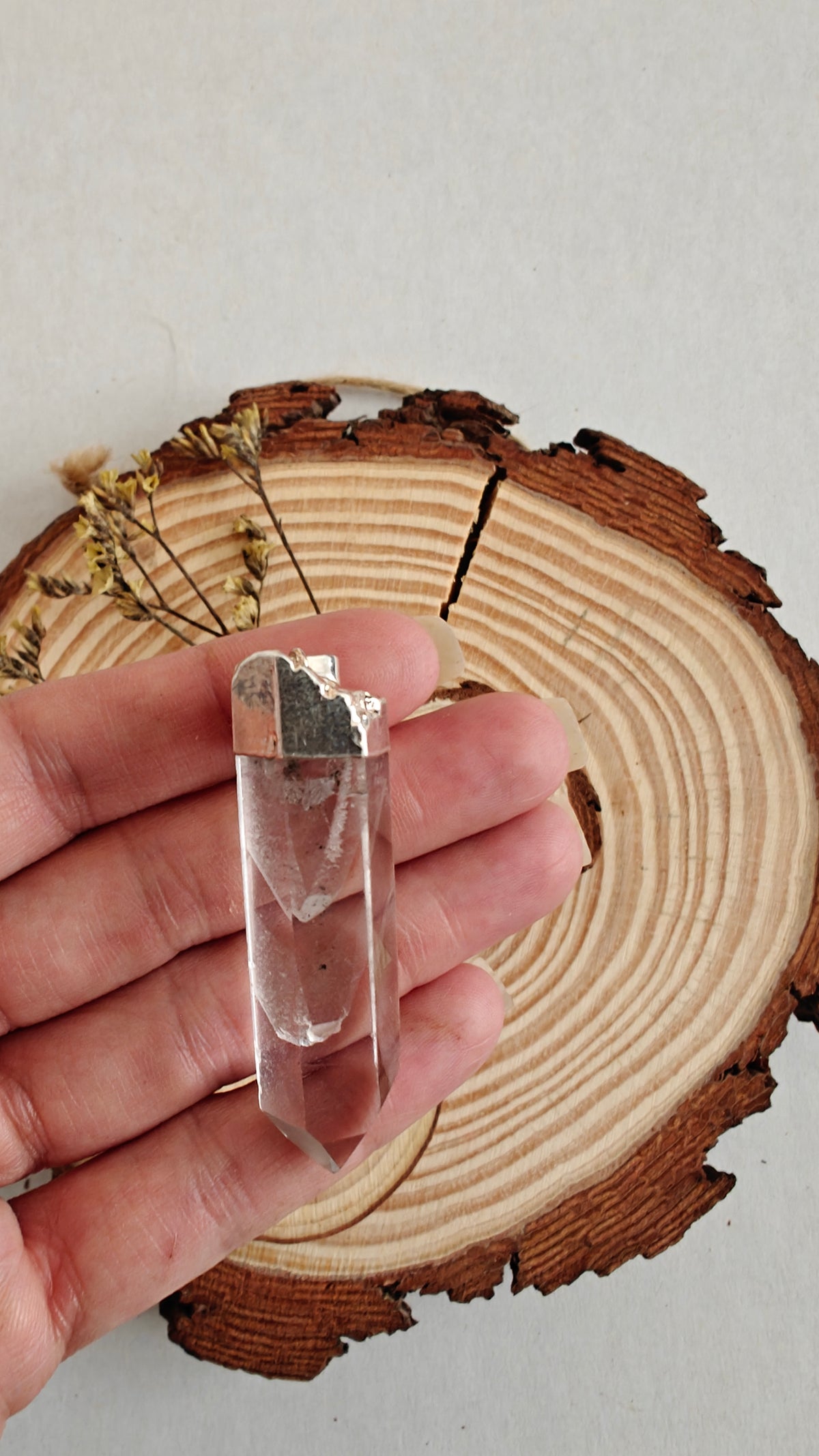 Pendants Cuarzo Fantasma Facetado "Phantom Quartz"