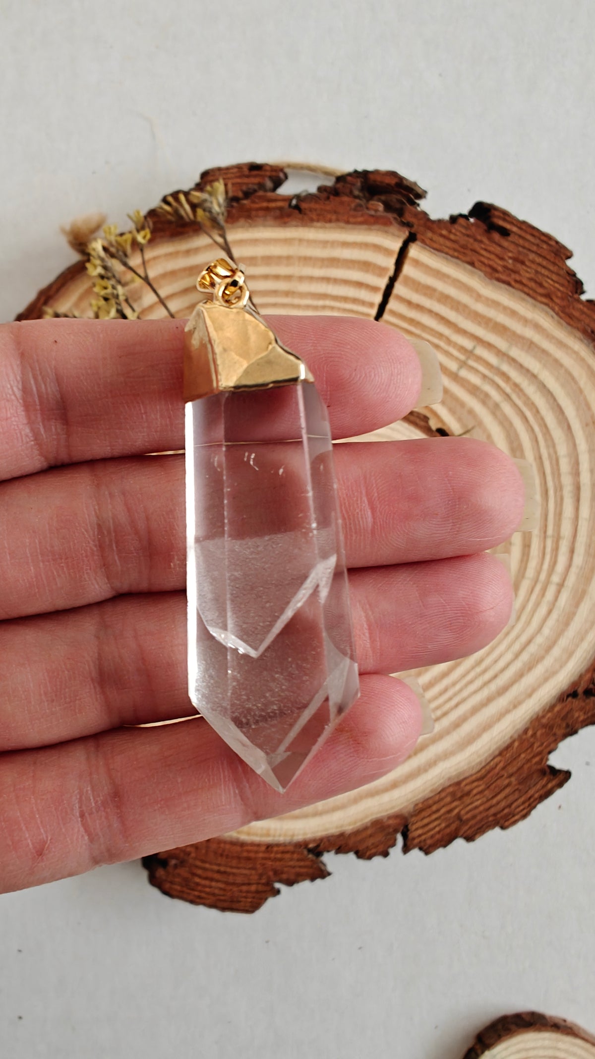 Pendants Cuarzo Fantasma Facetado "Phantom Quartz"
