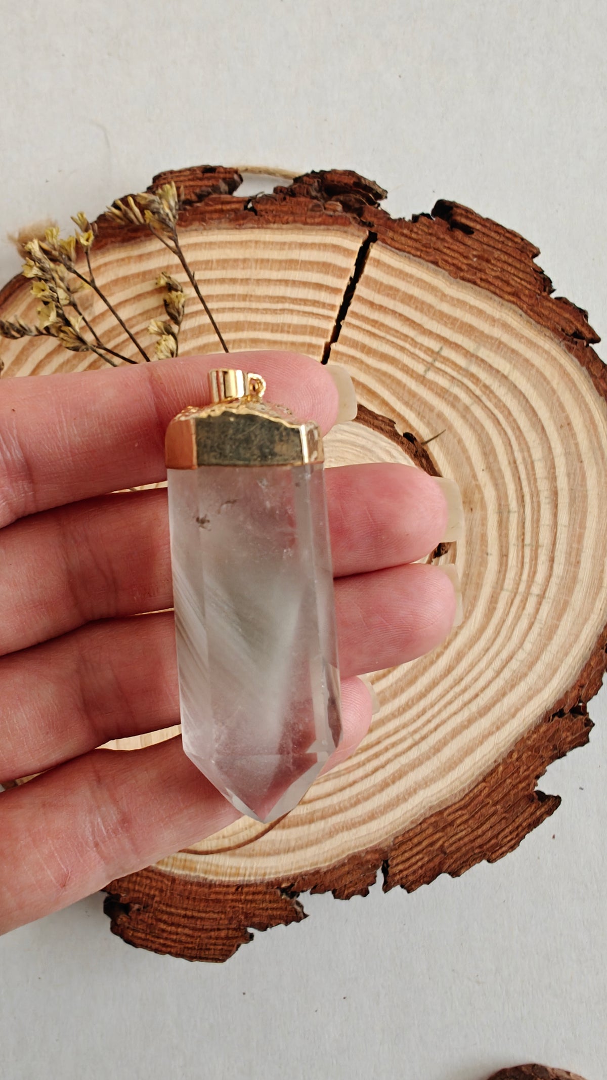 Pendants Cuarzo Fantasma Facetado "Phantom Quartz"