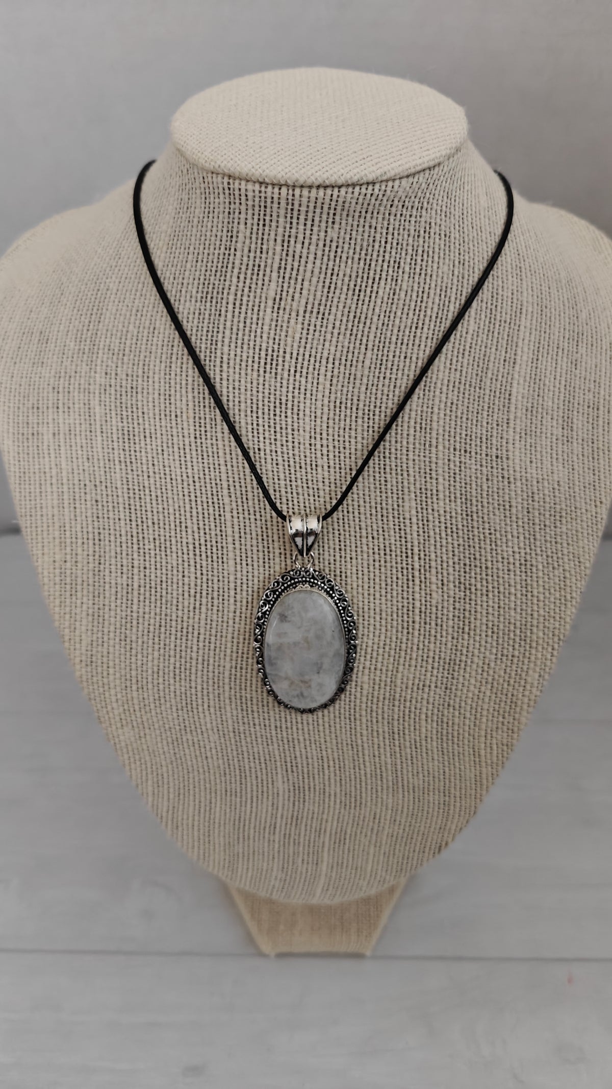 Pendant Piedra Lunar Natural Plata 925