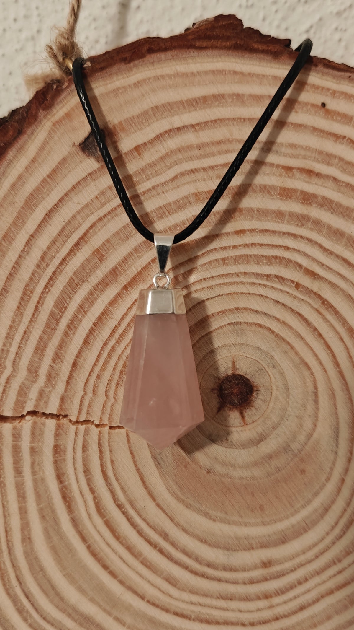 Pendant Lágrima "Tear Drop" Cuarzo Rosado