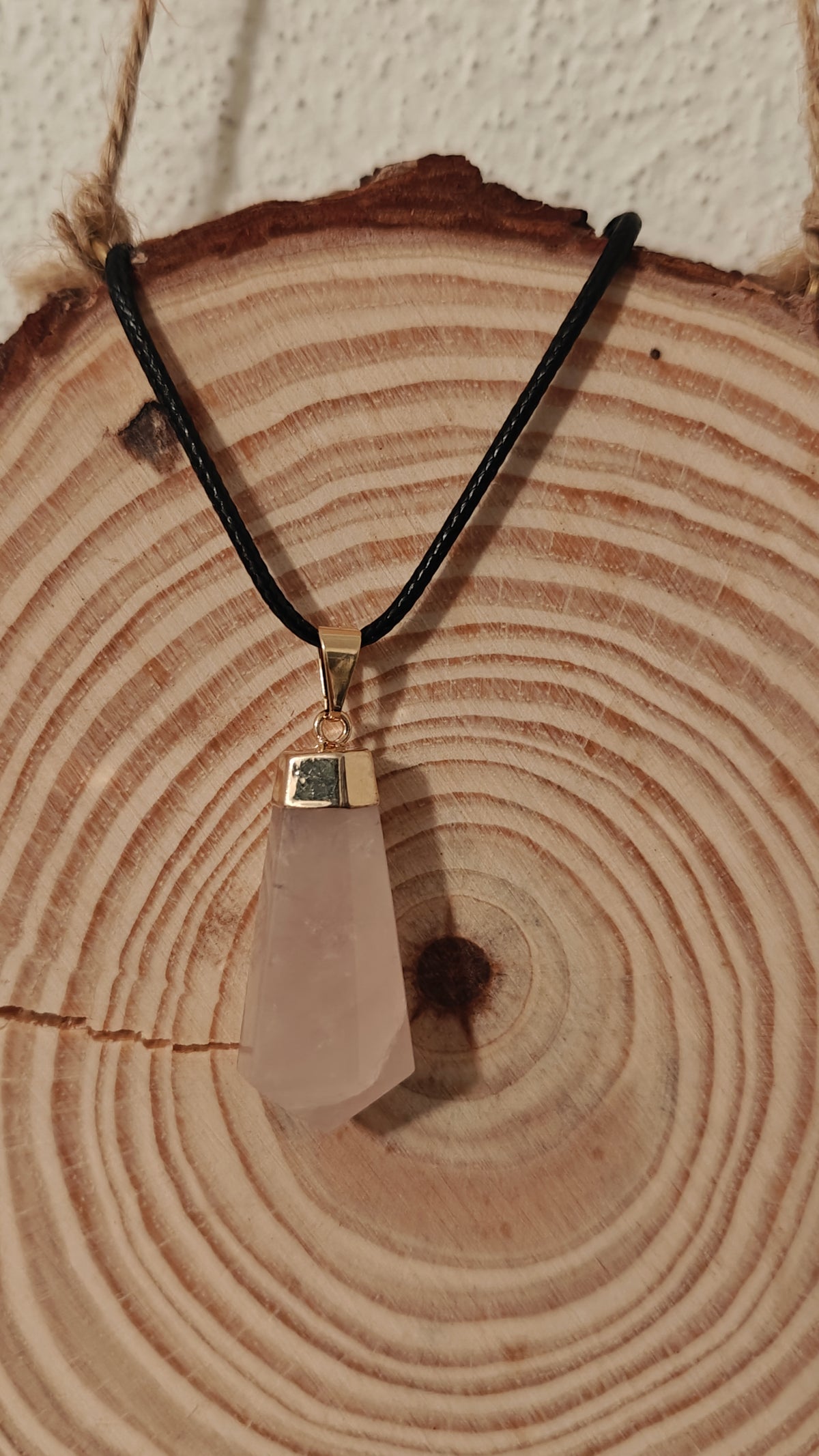 Pendant Lágrima "Tear Drop" Cuarzo Rosado