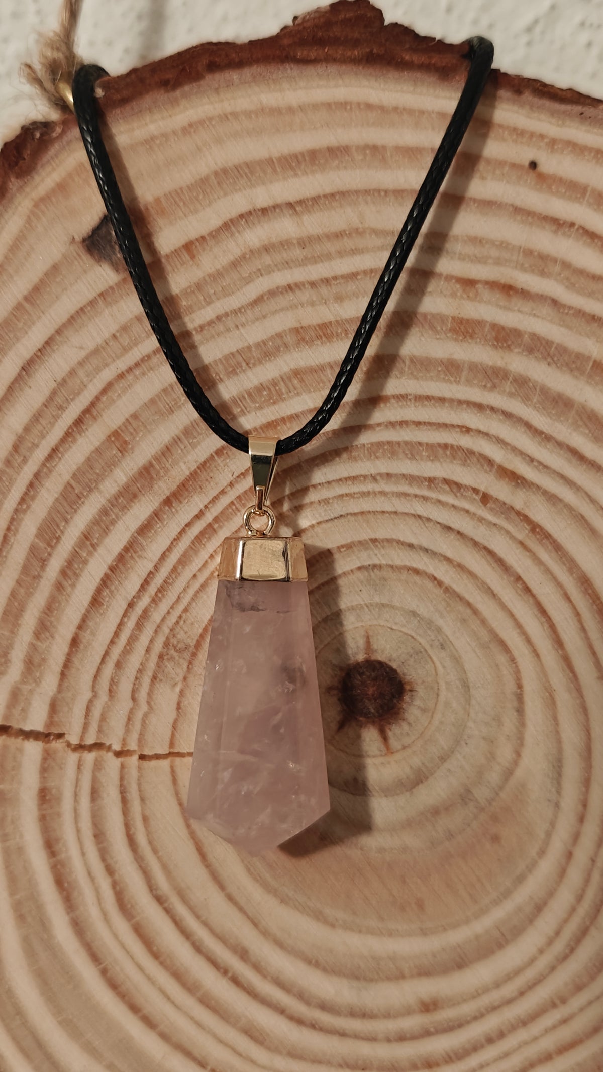 Pendant Lágrima "Tear Drop" Cuarzo Rosado