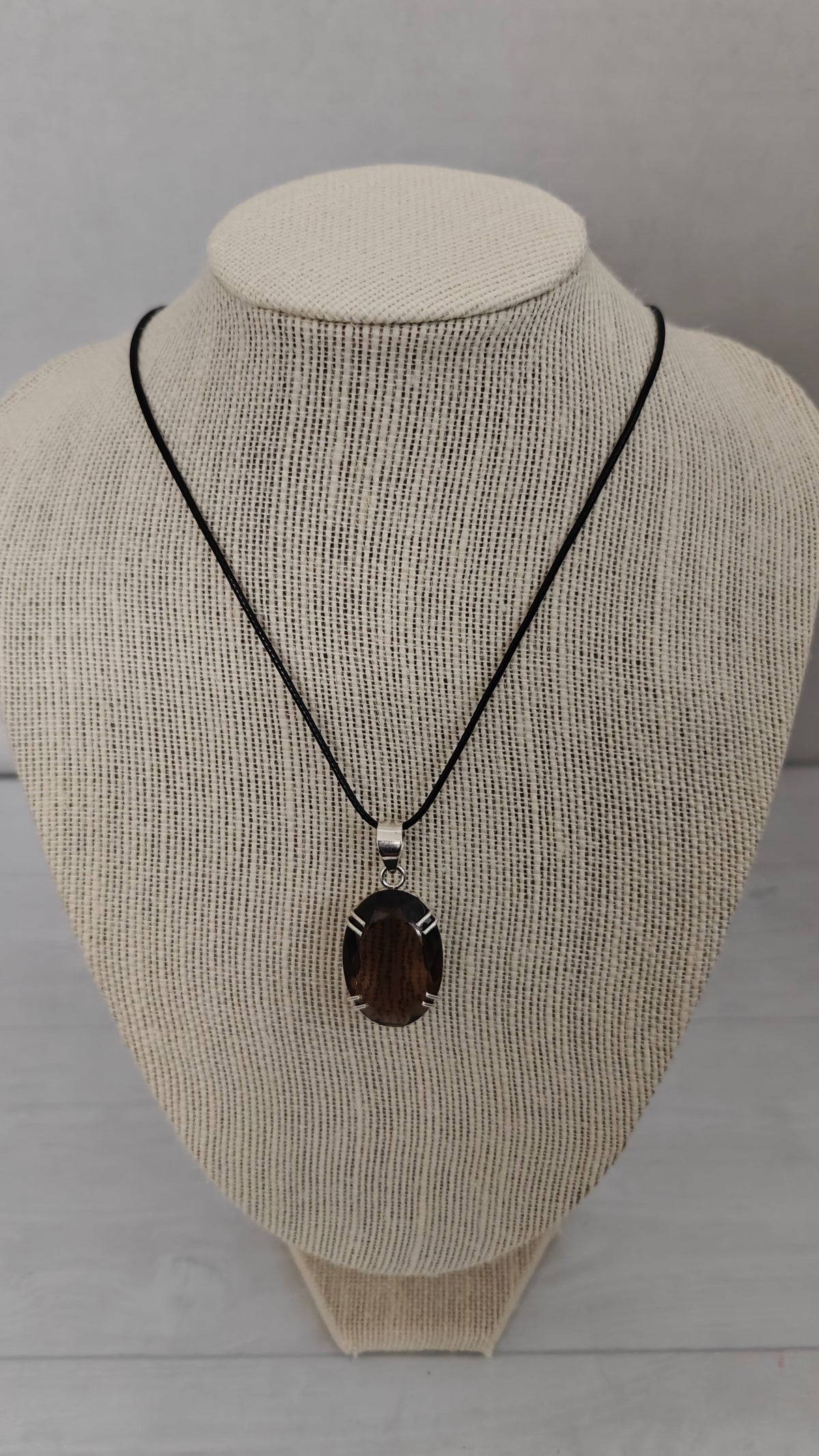Pendant Cuarzo Ahumado Plata 925